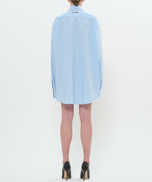 DRESSEDUNDRESSED(ドレスドアンドレスド)の「Layered Oversized Shirt(シャツ/ブラウス・メンズ・ホワイト/ブラック/サックスブルー・2/4/3)」の11枚目の写真