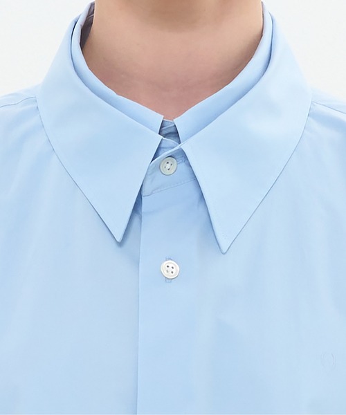 DRESSEDUNDRESSED(ドレスドアンドレスド)の「Layered Oversized Shirt(シャツ/ブラウス・メンズ・ホワイト/ブラック/サックスブルー・2/4/3)」の14枚目の写真