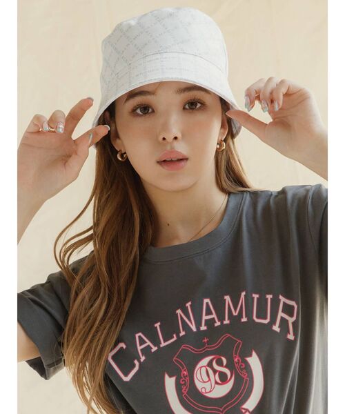 CALNAMUR（カルナムール）の「カラーバケットハット（ハット・レディース・ホワイト/ブルー・FREE）」の2枚目の写真