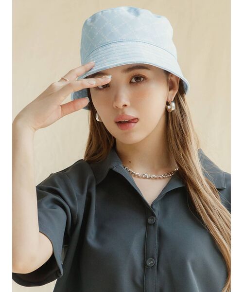 CALNAMUR（カルナムール）の「カラーバケットハット（ハット・レディース・ホワイト/ブルー・FREE）」の7枚目の写真