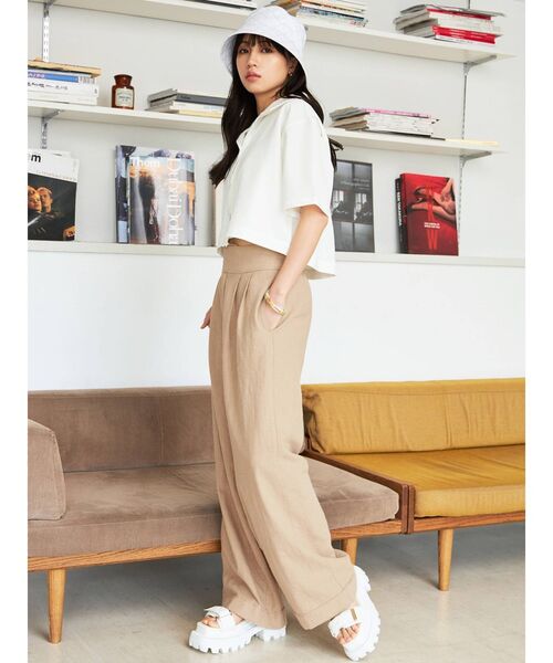 CALNAMUR（カルナムール）の「カラーバケットハット（ハット・レディース・ホワイト/ブルー・FREE）」の11枚目の写真