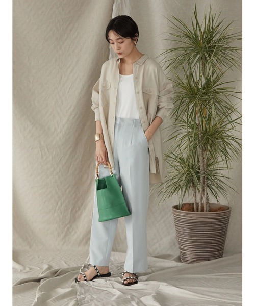 AMERICAN HOLIC（アメリカンホリック）の「バンブーハンドルバッグ（ハンドバッグ・レディース・アイボリー/ブラック/グリーン・FREE）」の17枚目の写真