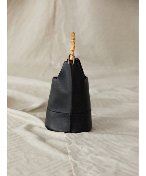 AMERICAN HOLIC（アメリカンホリック）の「バンブーハンドルバッグ（ハンドバッグ・レディース・アイボリー/ブラック/グリーン・FREE）」の9枚目の写真