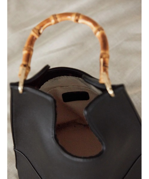 AMERICAN HOLIC（アメリカンホリック）の「バンブーハンドルバッグ（ハンドバッグ・レディース・アイボリー/ブラック/グリーン・FREE）」の12枚目の写真