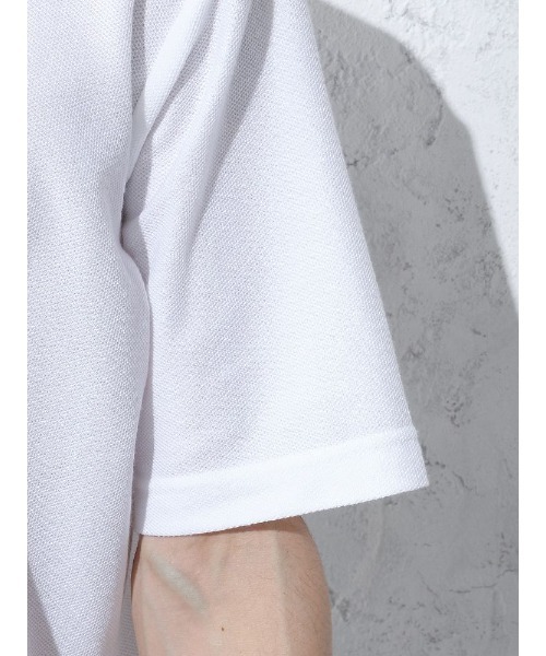 Perfect Suit FActory（パーフェクトスーツファクトリー）の「【サステナブル】前開きビズポロシャツ　ホワイト/ブラック/ベージュ/ネイビー（ポロシャツ・メンズ・ブラック/ホワイト/ネイビー/ベージュ・S/L/LL/M）」の17枚目の写真