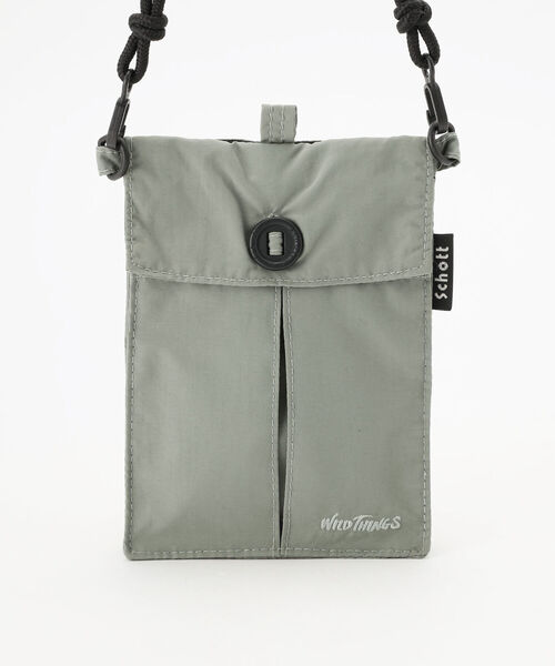 WILD THINGS（ワイルドシングス）の「Schott x WILD THINGS /ショット×ワイルドシングス　 CARGO POCKET SACOSH カーゴ ポケットサコッシュ（ショルダーバッグ・メンズ・ブラック/グレー/オリーブ・FREE）」の3枚目の写真