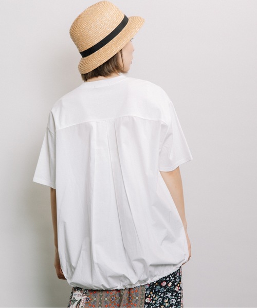 refinedworks（リファインドワークス）の「後ろ裾スピンドルPO（Tシャツ/カットソー・レディース・チャコールグレー/オフホワイト・FREE）」の16枚目の写真