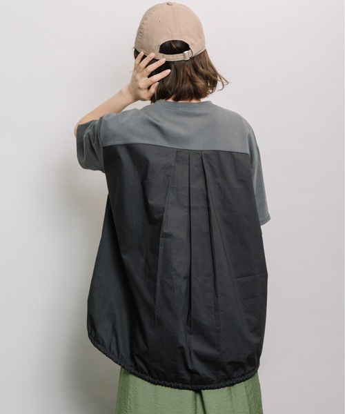 refinedworks（リファインドワークス）の「後ろ裾スピンドルPO（Tシャツ/カットソー・レディース・チャコールグレー/オフホワイト・FREE）」の21枚目の写真