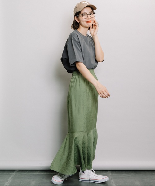 refinedworks（リファインドワークス）の「後ろ裾スピンドルPO（Tシャツ/カットソー・レディース・チャコールグレー/オフホワイト・FREE）」の22枚目の写真