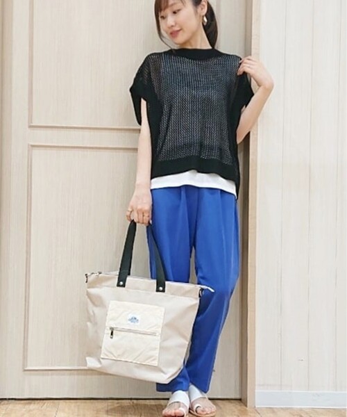 Cutie Blonde（キューティーブロンド）の「◆【セット/S-L】バックリボンメッシュニット（ニット/セーター・レディース・ブラック/オレンジ/グリーン/ライトベージュ・01/02/03）」の7枚目の写真