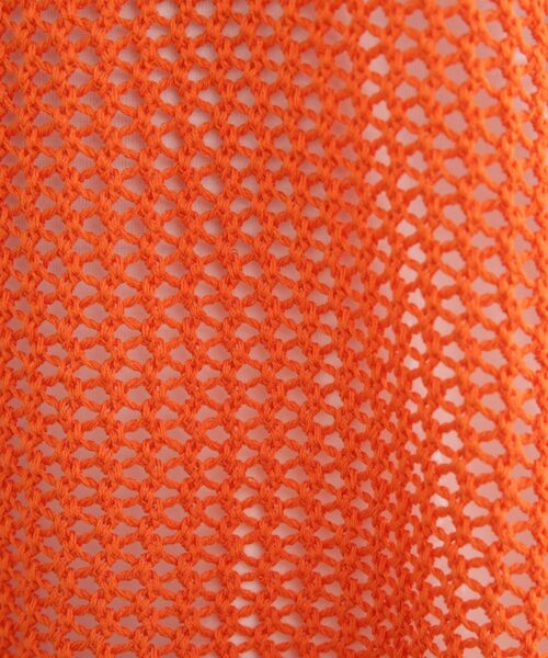 Cutie Blonde（キューティーブロンド）の「◆【セット/S-L】バックリボンメッシュニット（ニット/セーター・レディース・ブラック/オレンジ/グリーン/ライトベージュ・01/02/03）」の13枚目の写真