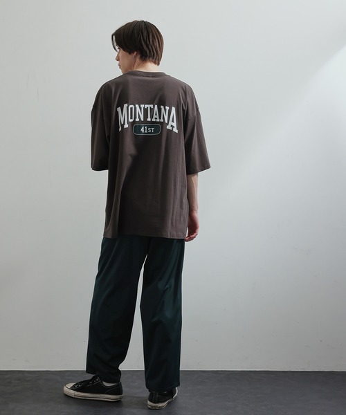 JUNRED（ジュンレッド）の「MONTANA  BIGTシャツ（Tシャツ/カットソー・メンズ・ホワイト/チャコールグレー/グリーン・S/M/L）」の14枚目の写真