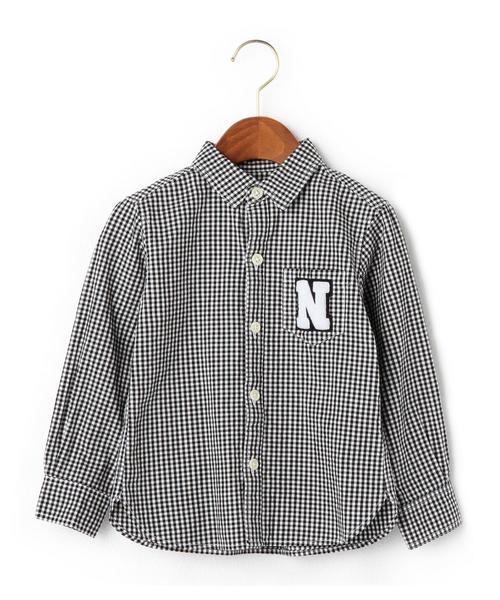 green label relaxing(グリーンレーベルリラクシング)の「サガラ エンブレム シャツKNL◆(シャツ/ブラウス・キッズ・ホワイト/その他1・105/125/95/115)」の1枚目の写真