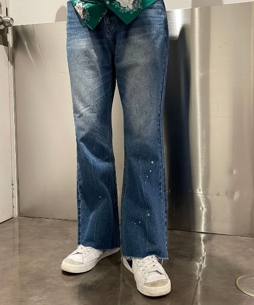 DANKE SCHON（ダンケシェーン）の「DankeSchon/ダンケシェーン/Flared pants/フレアデニム（デニムパンツ・メンズ・ブルー・SMALL/LARGE/MEDIUM）」の3枚目の写真