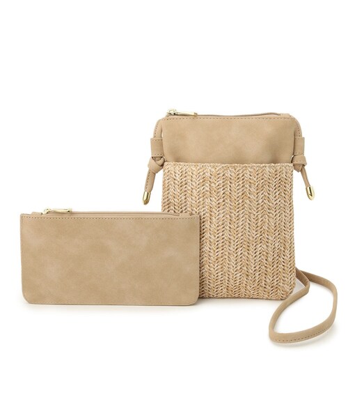 SHOO・LA・RUE（シューラルー）の「◆【ポーチ付】ミニショルダーバッグ（ショルダーバッグ・レディース・オレンジ/ベージュ/グレー/ブルー・00）」の3枚目の写真