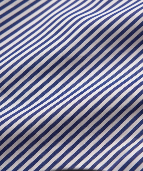 BRICK & SONS(ブリックアンドサンズ)の「リラックスバックプリーツシャツ<ブルーストライプ>(シャツ/ブラウス・メンズ・ネイビー・LL/S/M/L)」の9枚目の写真