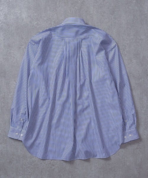 BRICK & SONS(ブリックアンドサンズ)の「リラックスバックプリーツシャツ<ブルーストライプ>(シャツ/ブラウス・メンズ・ネイビー・LL/S/M/L)」の22枚目の写真