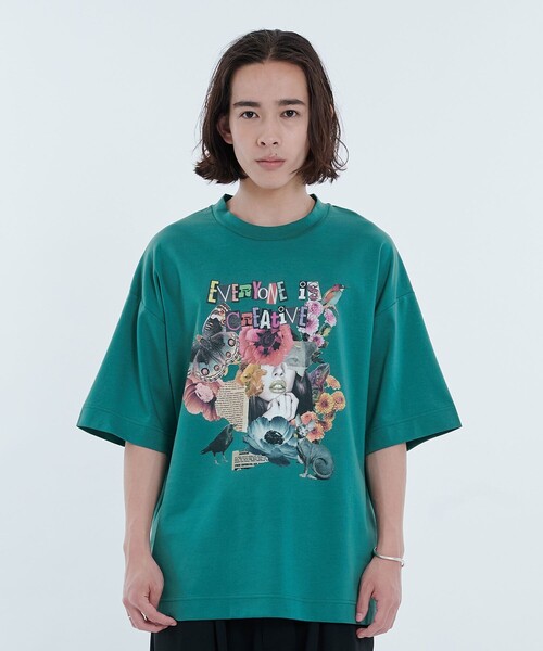 CITY TOKYO（シティトウキョウ）の「グラフィックシルバイオポンチTシャツ（Tシャツ/カットソー・メンズ・ベージュ/グリーン/ホワイト/ブラック・3/2/1）」の4枚目の写真
