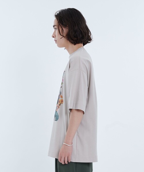 CITY TOKYO（シティトウキョウ）の「グラフィックシルバイオポンチTシャツ（Tシャツ/カットソー・メンズ・ベージュ/グリーン/ホワイト/ブラック・3/2/1）」の15枚目の写真