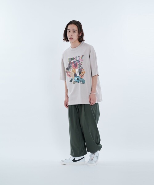 CITY TOKYO（シティトウキョウ）の「グラフィックシルバイオポンチTシャツ（Tシャツ/カットソー・メンズ・ベージュ/グリーン/ホワイト/ブラック・3/2/1）」の17枚目の写真