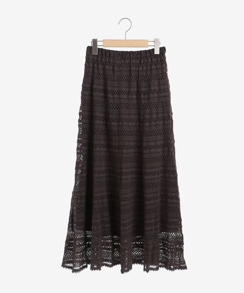 le.coeur blanc（ルクールブラン）の「ボーダーレースマーメイドスカート（スカート・レディース・ダークブラウン/アイボリー・38/36）」の20枚目の写真