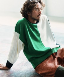 ANGENEHM | mn2619- Crazy Pattern Switch Knit Pullover (MADE IN JAPAN) ニット(ニット/セーター)