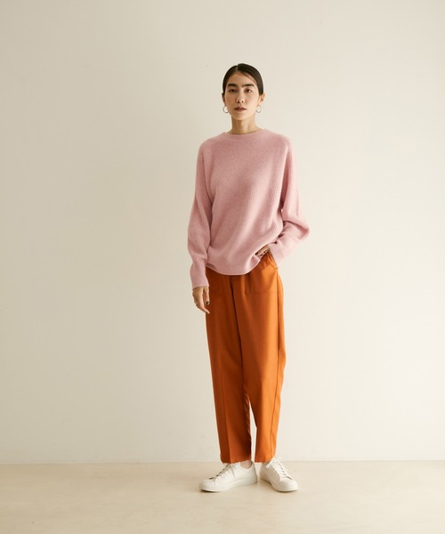 SALON adam et rope'（サロン アダム エ ロペ）の「フォックスウール片畦ニット（ニット/セーター・レディース・ライトグレー/ベージュ/ネイビー/ピンク・FREE）」の5枚目の写真