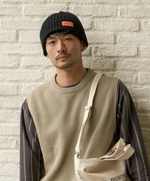 UNIVERSAL OVERALL（ユニバーサルオーバーオール）の「UNIVERSAL OVERALL ニットワッチ（ニットキャップ/ビーニー・メンズ・ブラック/グレー/オフホワイト/ブルー/グリーン・FREE）」の8枚目の写真