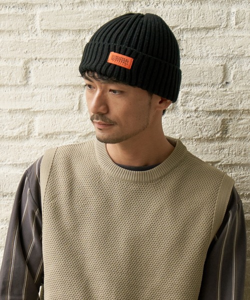UNIVERSAL OVERALL（ユニバーサルオーバーオール）の「UNIVERSAL OVERALL ニットワッチ（ニットキャップ/ビーニー・メンズ・ブラック/グレー/オフホワイト/ブルー/グリーン・FREE）」の6枚目の写真