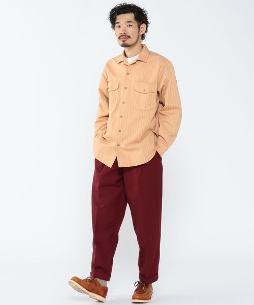 BEAMS PLUS（ビームスプラス）の「BEAMS PLUS / 2プリーツ カラー ワイドトラウザーズ（スラックス・メンズ・バーガンディー/ブラウン/その他/グリーン・L/M/S/XL）」の6枚目の写真