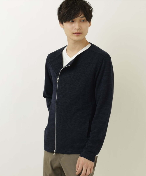 MK MICHEL KLEIN HOMME (エムケーミッシェルクランオム)の「スラブジャケット(ノーカラージャケット・メンズ・ブラック/ネイビー・44/46/48/51)」の5枚目の写真