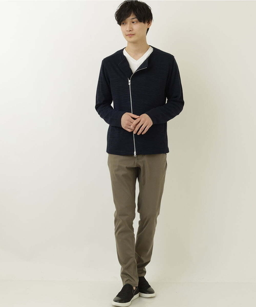 MK MICHEL KLEIN HOMME (エムケーミッシェルクランオム)の「スラブジャケット(ノーカラージャケット・メンズ・ブラック/ネイビー・44/46/48/51)」の6枚目の写真