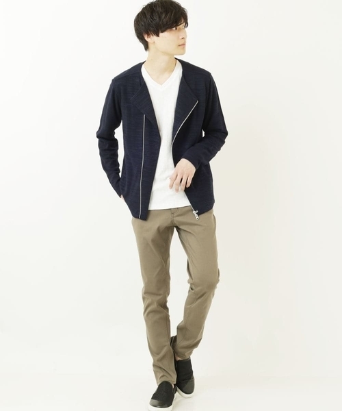 MK MICHEL KLEIN HOMME (エムケーミッシェルクランオム)の「スラブジャケット(ノーカラージャケット・メンズ・ブラック/ネイビー・44/46/48/51)」の8枚目の写真