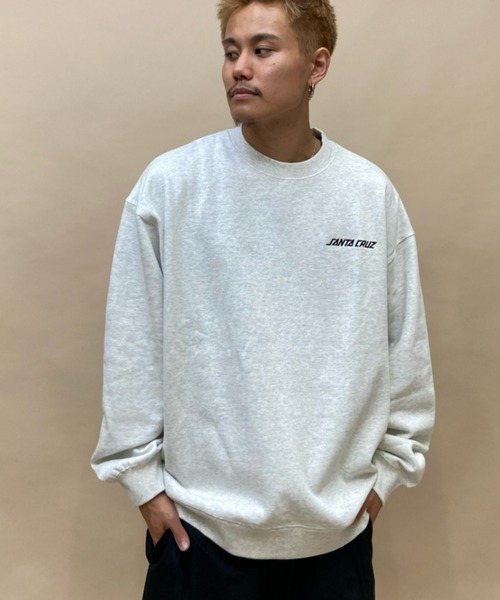 SANTA CRUZ（サンタクルーズ）の「【ムラサキスポーツ別注 WEB限定】SANTACRUZ/サンタクルーズ オーバーサイズ バックロゴトレーナー/三連ロゴ 裏起毛スウェット 502223308（スウェット・メンズ・グレー/ホワイト/グリーン/ブラック・M/L/XL）」の18枚目の写真