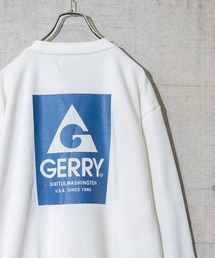 【ag】〔GERRY/ジェリー〕 裏毛 フロントロゴ刺繍 バックロゴプリント クルーネックスウェット