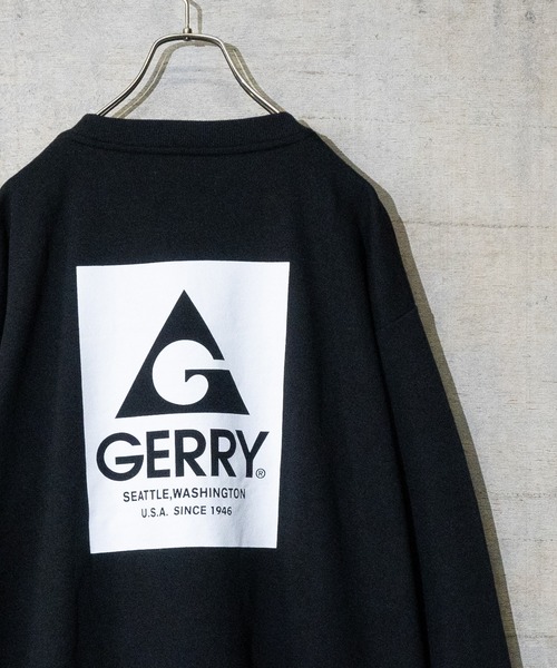 GERRY(ジェリー)の「【ag】〔GERRY/ジェリー〕 裏毛 フロントロゴ刺繍 バックロゴプリント クルーネックスウェット(スウェット・メンズ・ダークグリーン/アッシュグレー/ブラック/ホワイト・X-LARGE/MEDIUM/LARGE)」の3枚目の写真