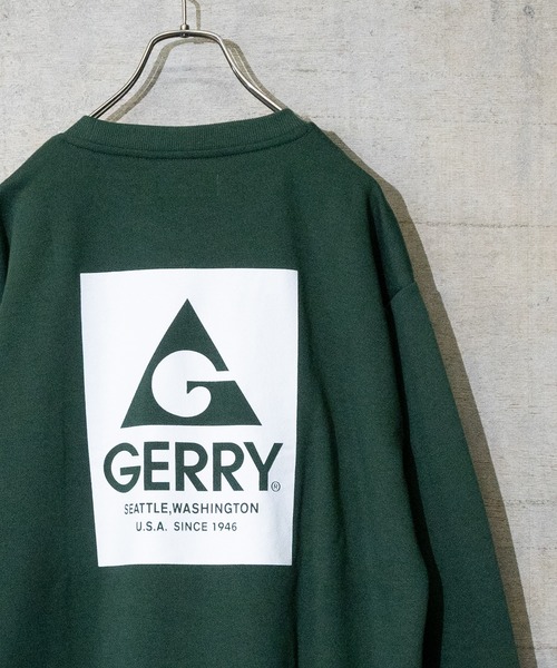 GERRY(ジェリー)の「【ag】〔GERRY/ジェリー〕 裏毛 フロントロゴ刺繍 バックロゴプリント クルーネックスウェット(スウェット・メンズ・ダークグリーン/アッシュグレー/ブラック/ホワイト・X-LARGE/MEDIUM/LARGE)」の4枚目の写真