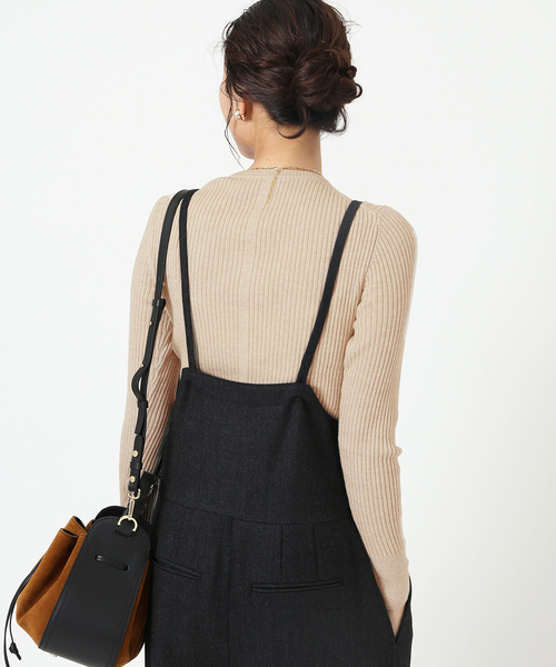 IENA（イエナ）の「エクストラファインメリノリブ クルーネックプルオーバー（ニット/セーター・レディース・ブラウン/レッド/ピンク/ベージュ系その他・FREE）」の21枚目の写真