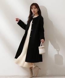 PROPORTION BODY DRESSING | 【美人百花11月号タイアップ 休井美郷さん着用商品】レスキュールノーカラーロングコート / 1212252900(ノーカラーコート)