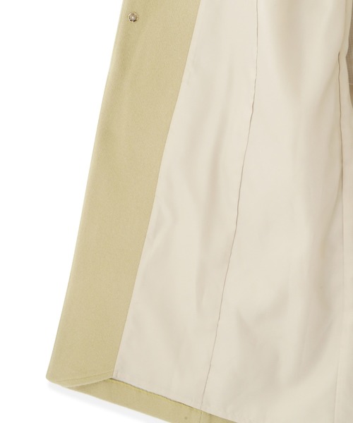 【美人百花11月号タイアップ休井美郷さん着用商品】レスキュールノーカラーロングコート/1212252900