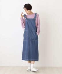 Afternoon Tea（アフタヌーンティー）の「【WEB限定】オーガビッツベイカーポケットジャンパースカート（ジャンパースカート）」