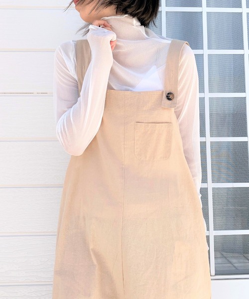 Q（キュー）の「シースルータートル（Tシャツ/カットソー・レディース・ブラック/ホワイト/ベージュ・MEDIUM）」の9枚目の写真