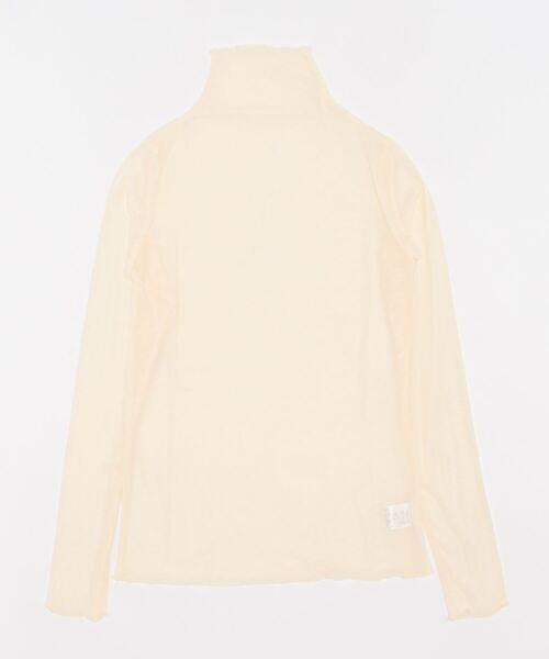 Q（キュー）の「シースルータートル（Tシャツ/カットソー・レディース・ブラック/ホワイト/ベージュ・MEDIUM）」の4枚目の写真