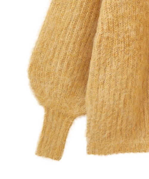 CLANE（クラネ）の「COLOR MOHAIR SHAGGY CARDIGAN（カーディガン/ボレロ・レディース・グレー/イエロー/アイボリー・2/1）」の6枚目の写真