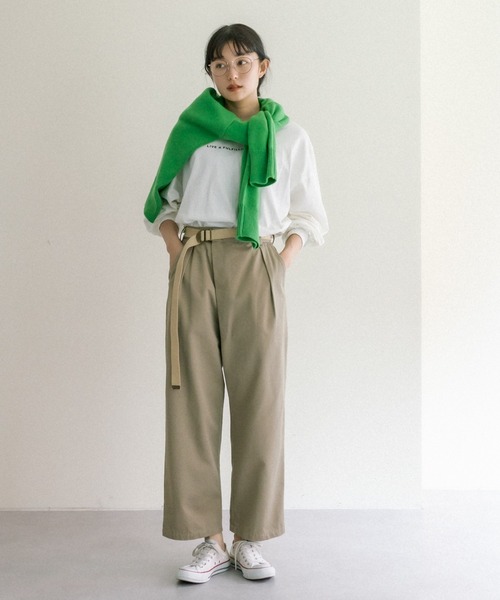 PUAL CE CIN（ピュアルセシン）の「ベルトチノパンツ