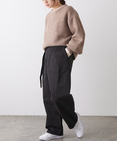 つるべ〜 pual ce cin ベルトチノパンツ FREEサイズ PUAL CE CIN（ピュアルセシン）の「ベルトチノパンツ