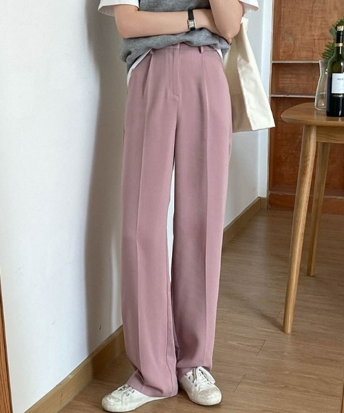 LAC-VERT（ラック・ヴェール）の「スプリングワイドパンツ（スラックス・レディース・ブラック/ピンク/ブルー・L/S/M）」の20枚目の写真