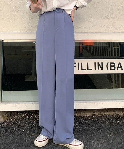 LAC-VERT（ラック・ヴェール）の「スプリングワイドパンツ（スラックス・レディース・ブラック/ピンク/ブルー・L/S/M）」の13枚目の写真