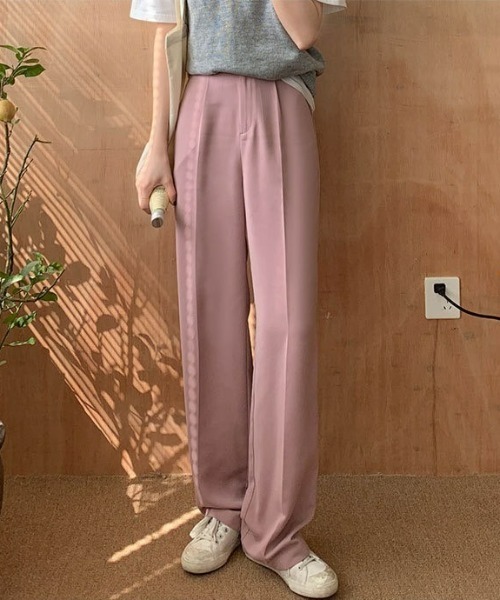 LAC-VERT（ラック・ヴェール）の「スプリングワイドパンツ（スラックス・レディース・ブラック/ピンク/ブルー・L/S/M）」の15枚目の写真