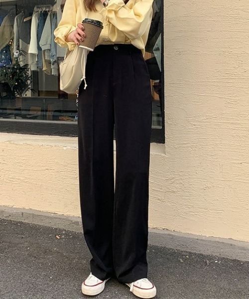 LAC-VERT（ラック・ヴェール）の「スプリングワイドパンツ（スラックス・レディース・ブラック/ピンク/ブルー・L/S/M）」の17枚目の写真